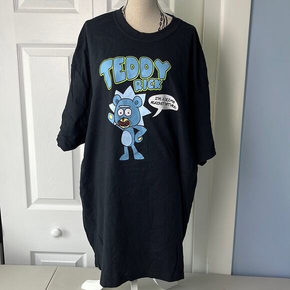 Adult Swim Rick and Morty Teddy Rick T-Shirt Black XL - Picture 1 of 7